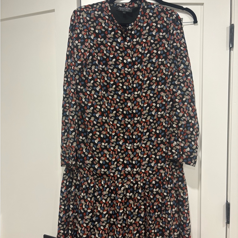 Floral Print Long Sleeve Dress